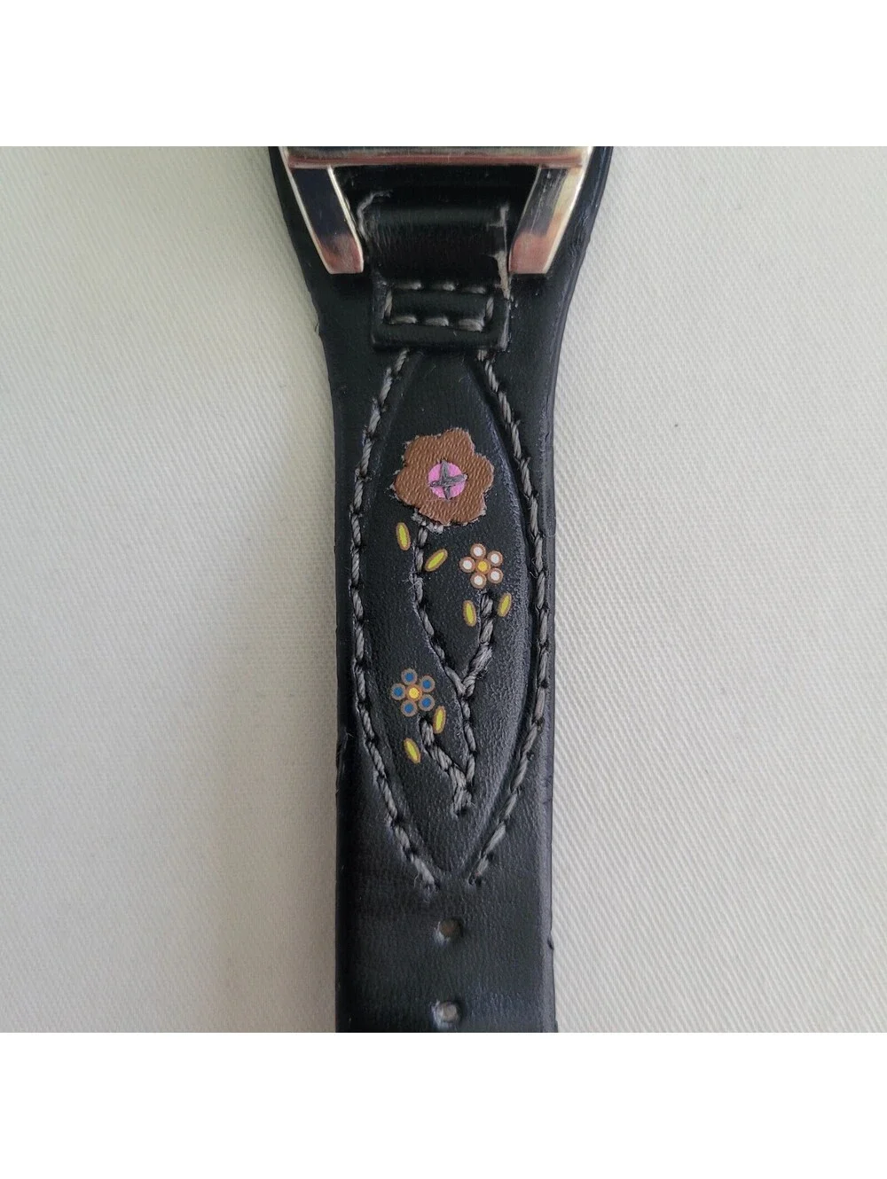Vintage Xhilaration Women' Floral Cuff Watch FMDX111 Y2K New Battery & Working